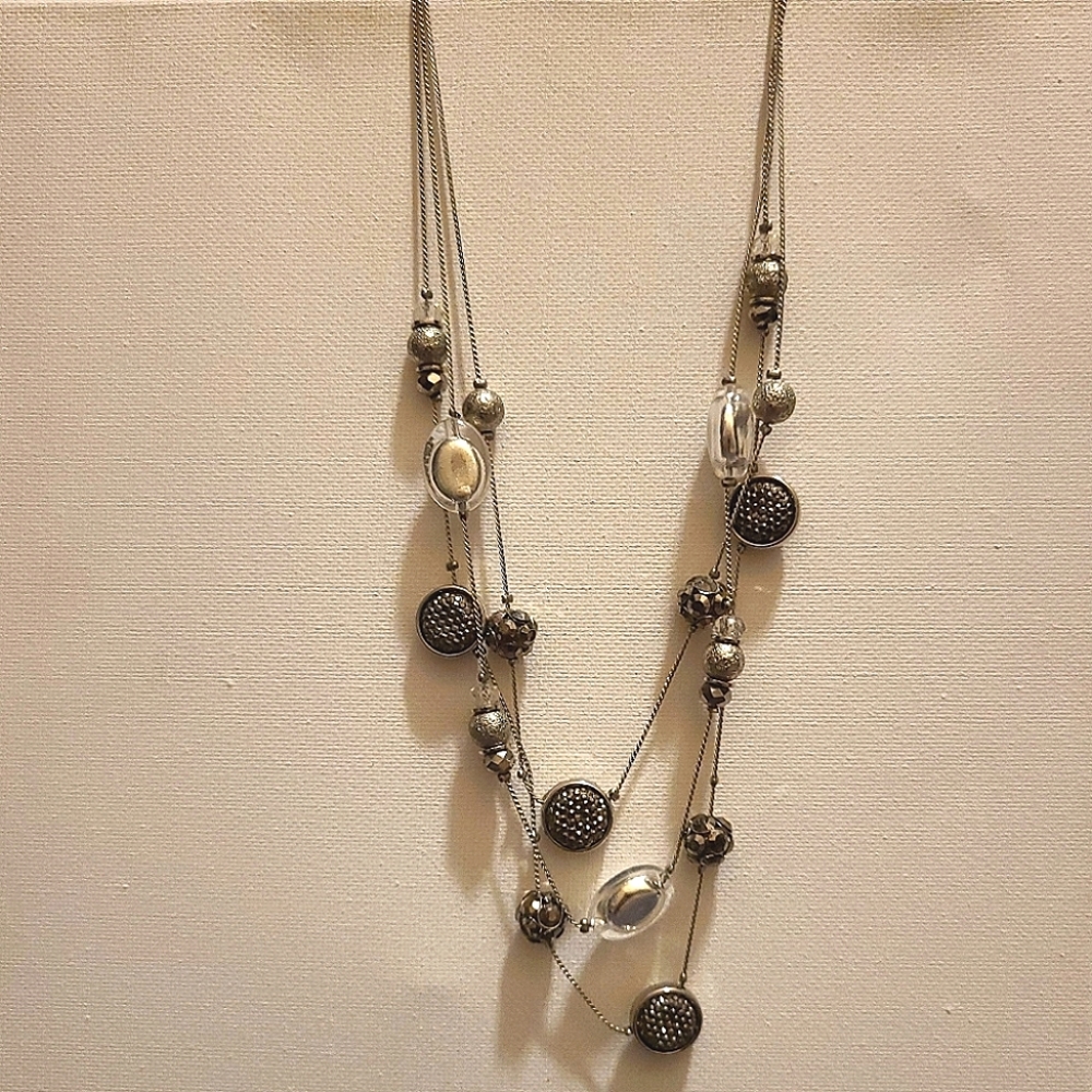 New York and Company Layered Multi-Strand Necklace